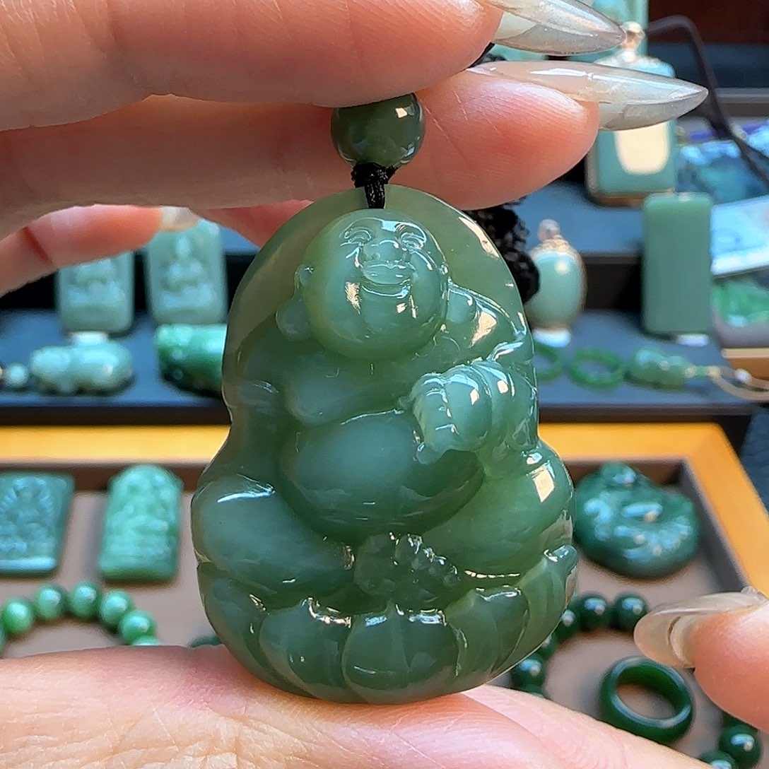 和田玉（碧玉）吊坠(不含链)未镶嵌