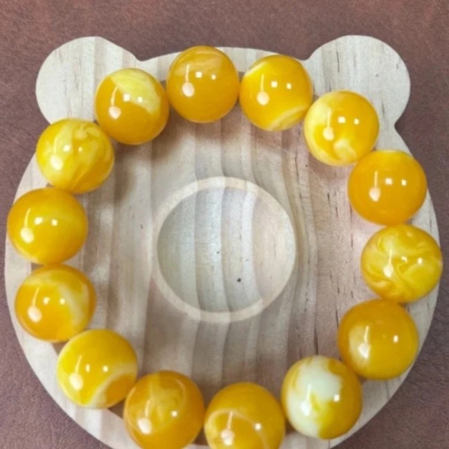 S105蜜糖红飘花单圈手串大小可选