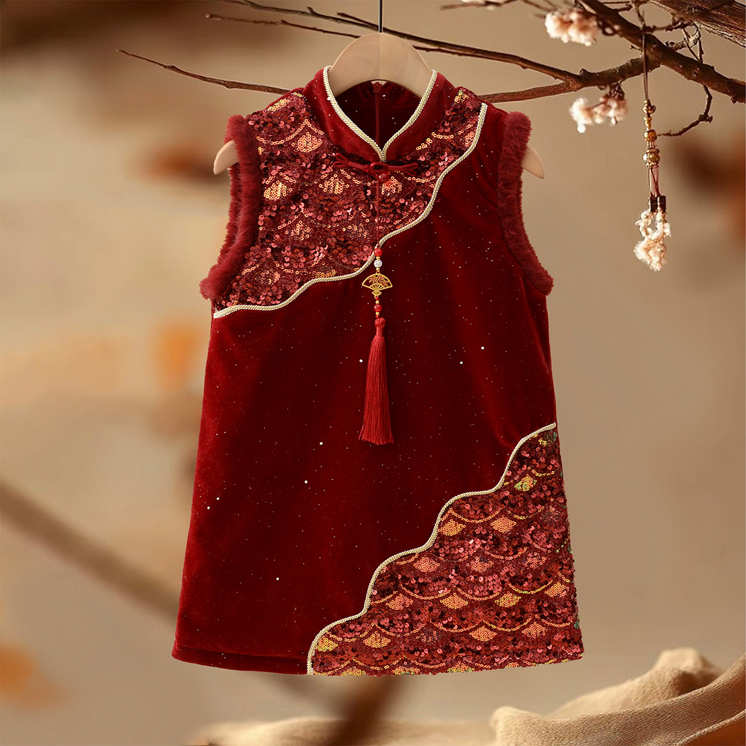 YF886国风儿童长裙