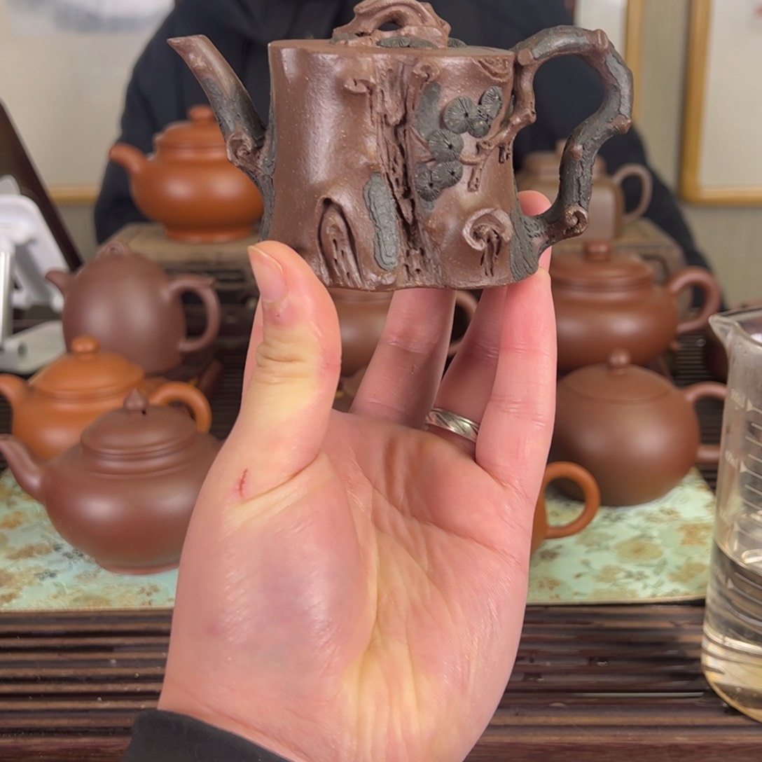 紫砂茶壶潜****板全手工松庄130c