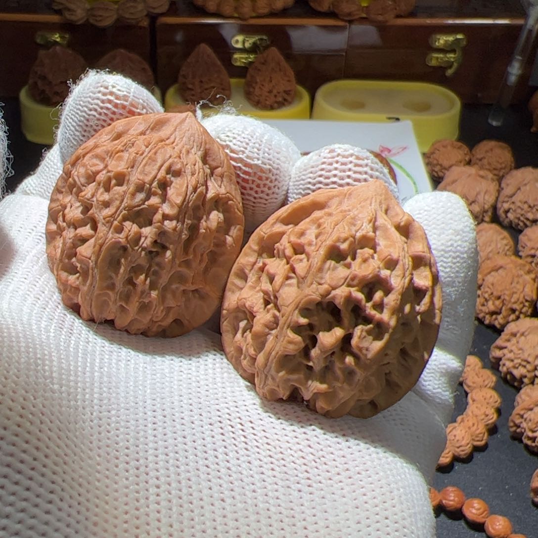 文玩核桃把件二***子黄忠