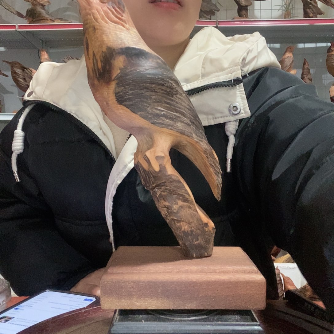 松木憨*哥琥珀木自然精美摆件j