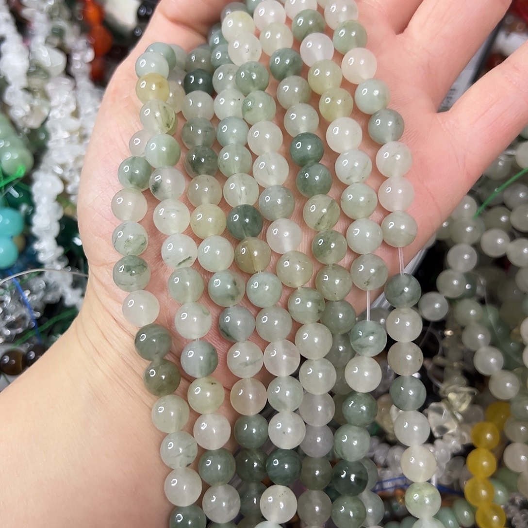 玛瑙/玉髓合金珠宝半成品，卡8天山翠2条