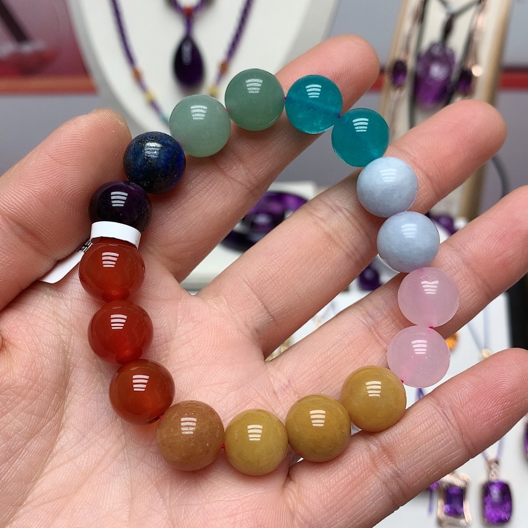 水晶多宝手串孤品未镶嵌