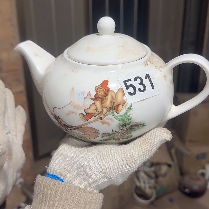 库存瓷片多空茶壶