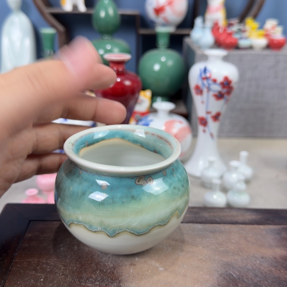 陶瓷手工小花器摆件