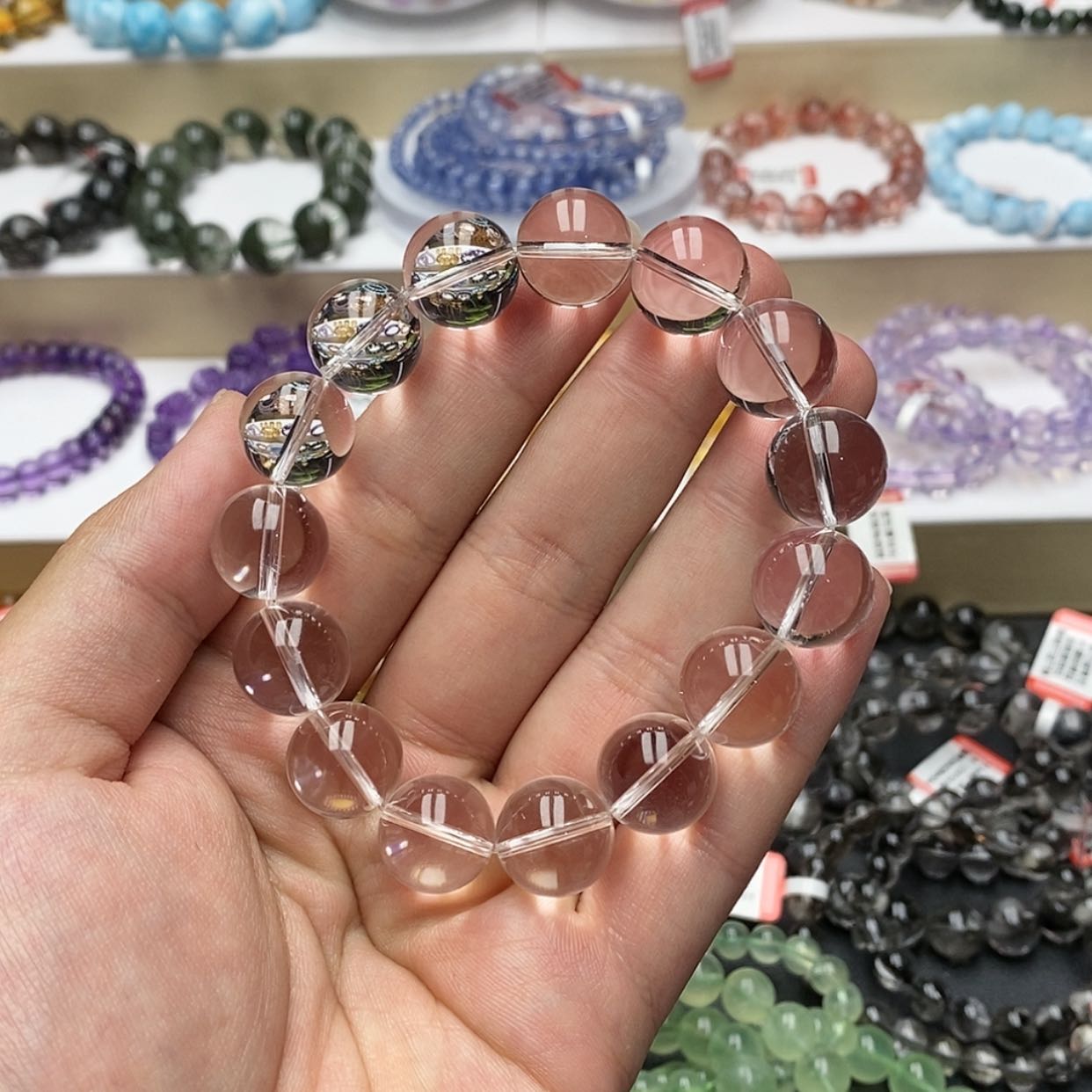 【闪购商品】水晶手链未镶嵌天然白水晶14