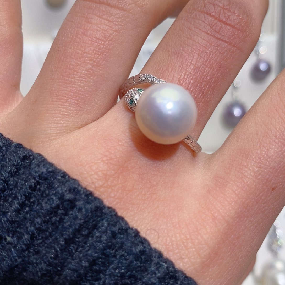 淡水珍珠戒指合金