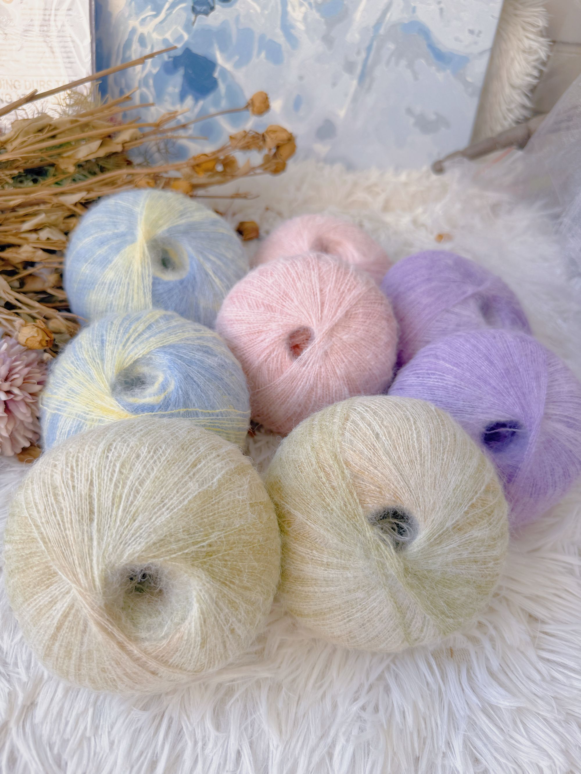 鹿鹿的毛线店订染桑蚕丝马海夏季可穿