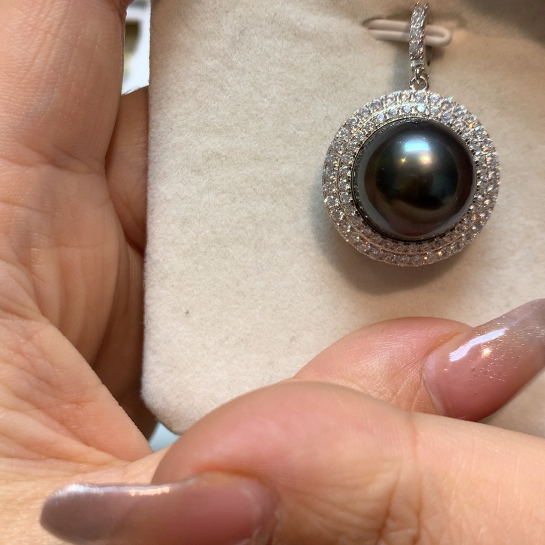 海水珍珠颈饰银S925镶嵌