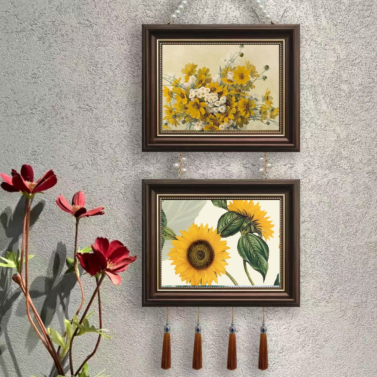 风景装饰画沙发背景墙挂抽象治愈风格艺术油画客厅卧室时尚壁画