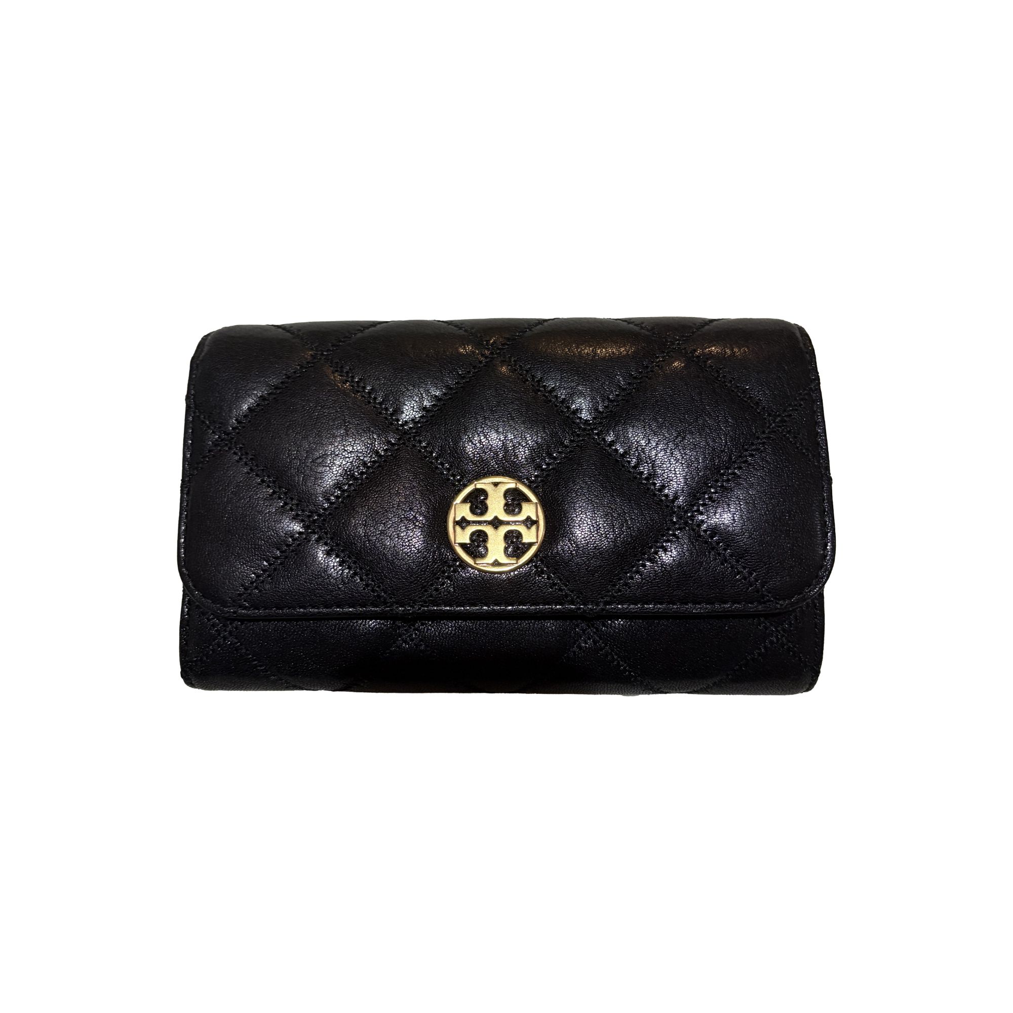 TORY BURCH/汤丽柏琦Willa woc 纯色菱格羊皮单肩斜挎包 约19*11
