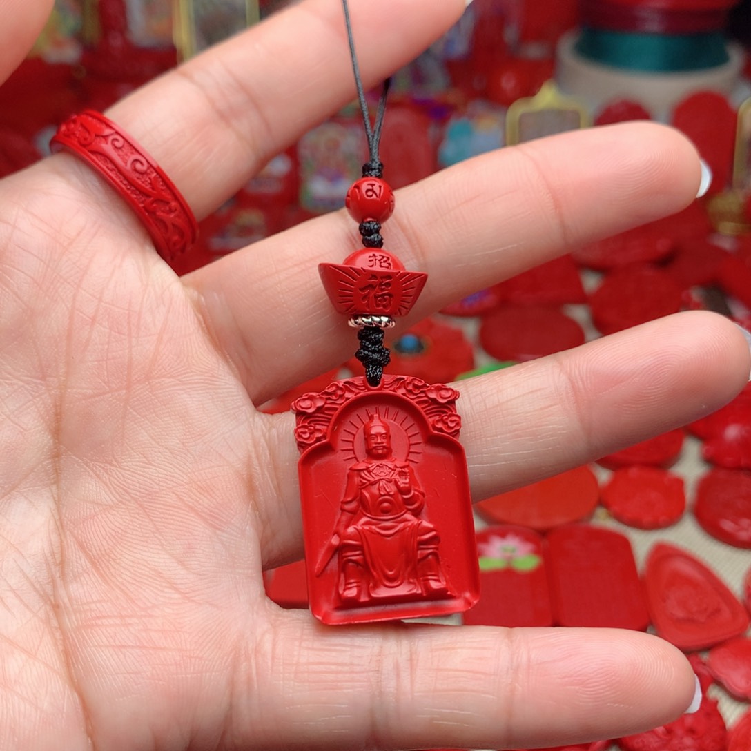 天然辰砂工艺品朱砂手机坠