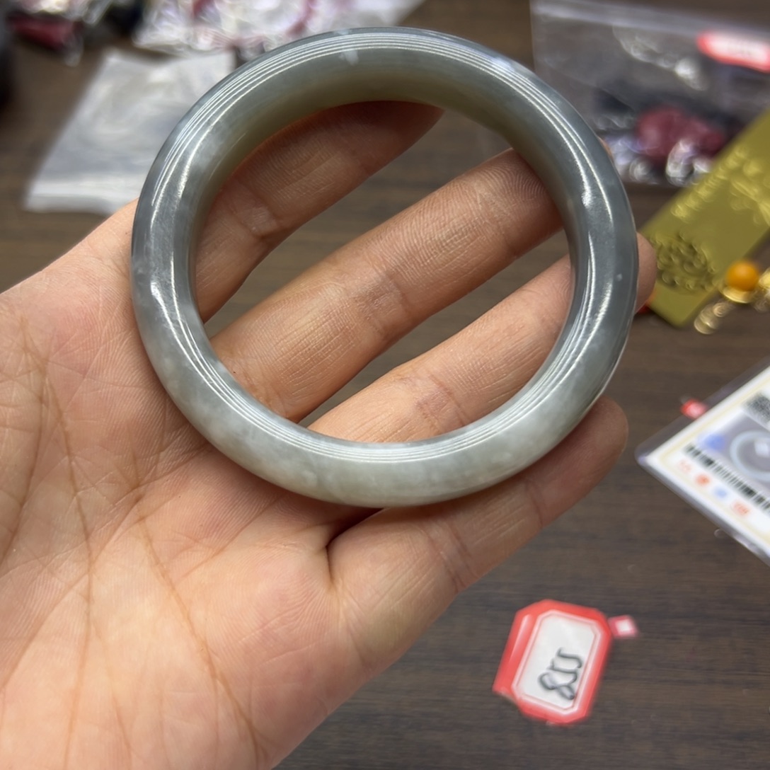 和田玉未镶嵌手镯57.5圈围1474