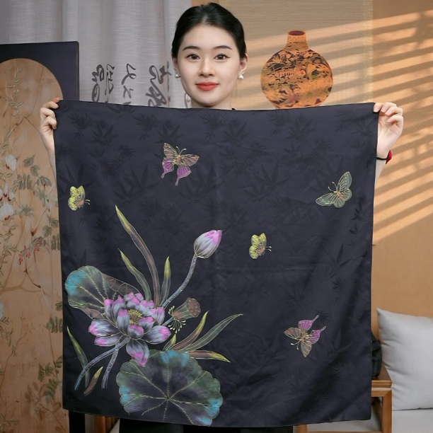 【岸芷汀兰 70方巾】香云老料百搭高级丝巾纱巾洋气时尚百搭秋冬