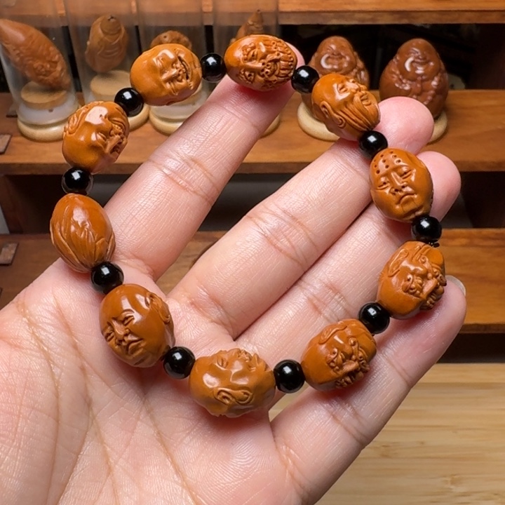 橄榄核手串/手链铜*豆小须派罗汉