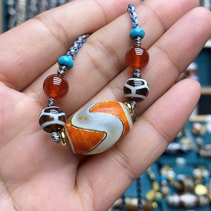 玛瑙/玉髓颈饰合金