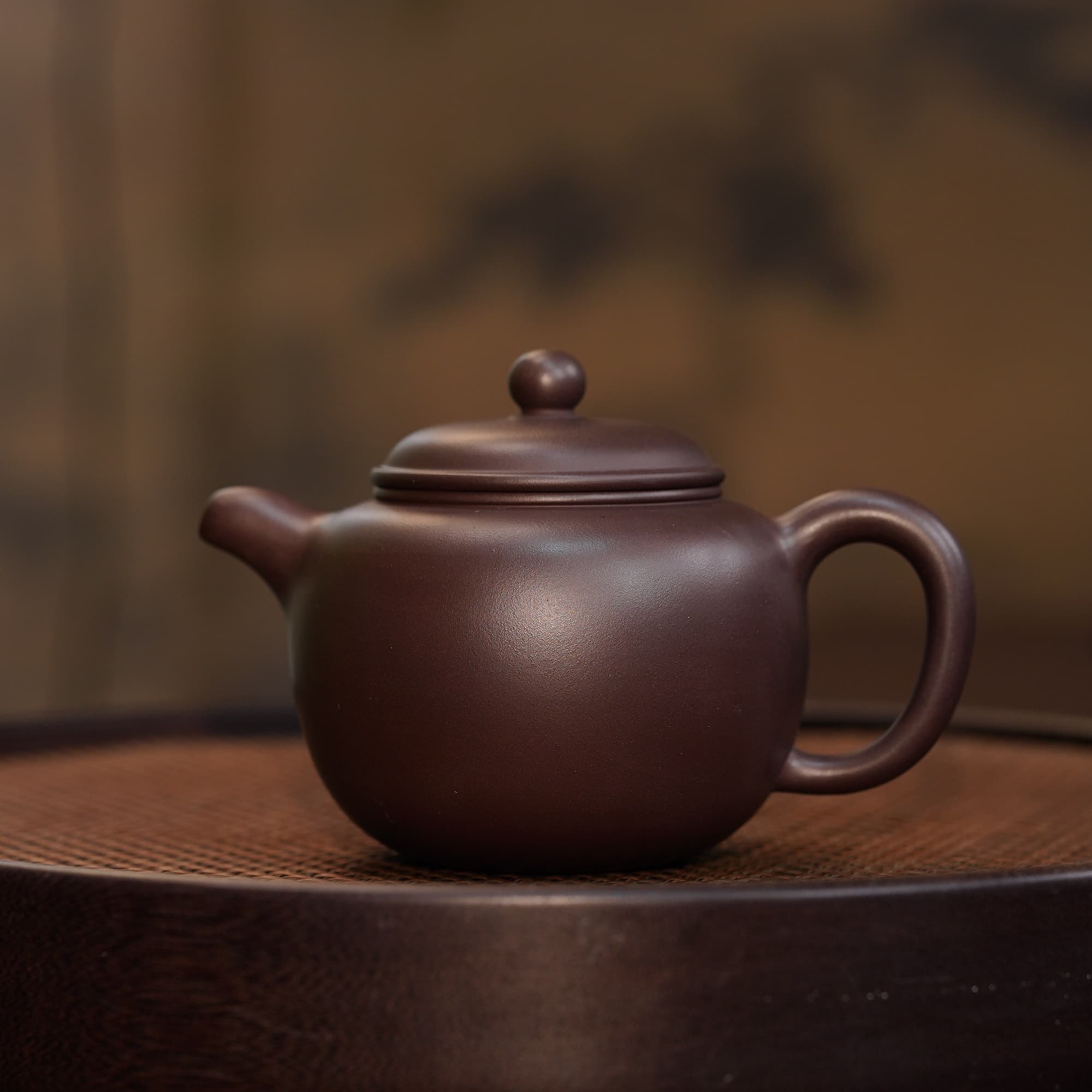 【陶研专属】 匏尊 紫茄泥 260cc 洪滔 紫砂壶