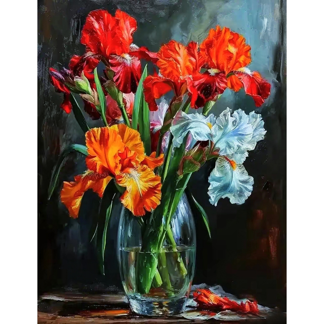 DMC十字绣-姣艳欲滴花瓶