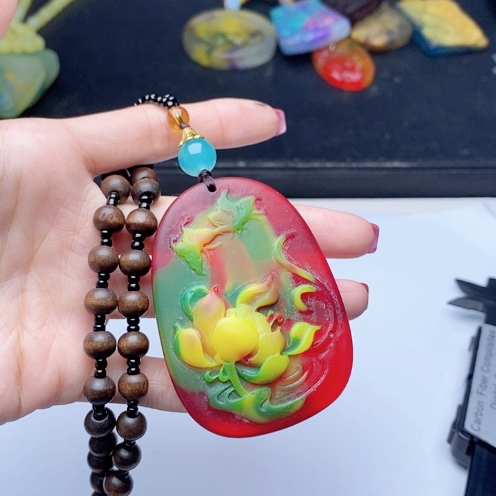 蜜蜡颈饰未镶嵌355套装