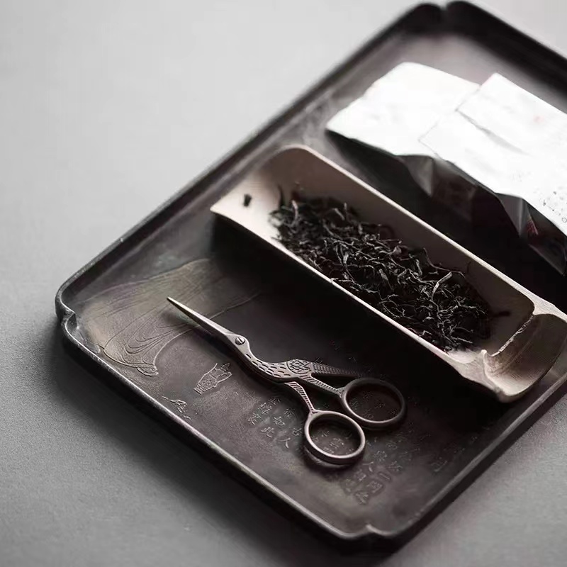 【茶具分享】百财盖碗+仙鹤茶剪+四方公道杯