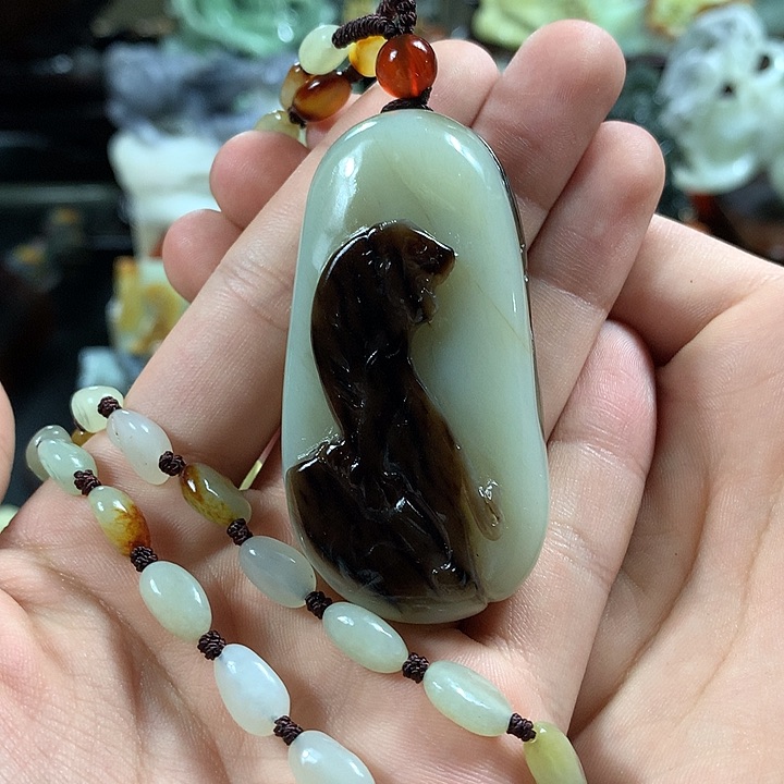 和田玉（糖玉）挂件未镶嵌享***，