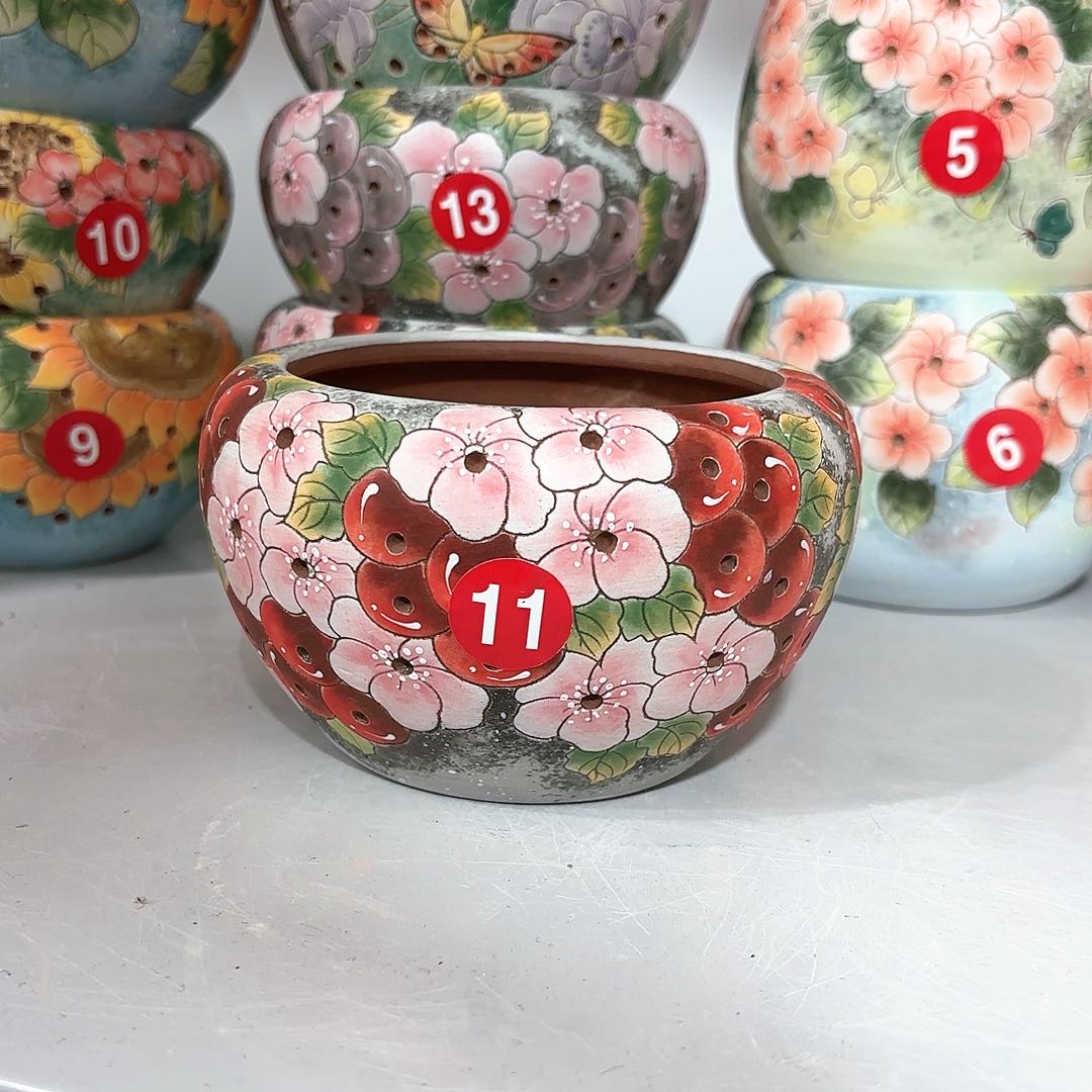 紫砂花盆手工花盆默认微瑕9/7