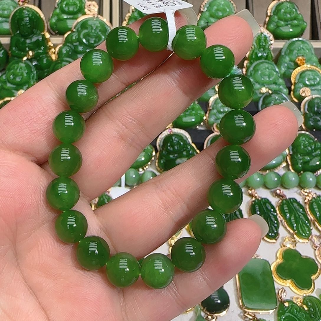 和田玉（碧玉）手链未镶嵌