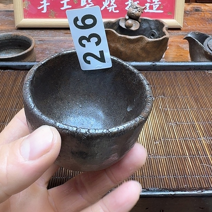 纯手工制作粗陶茶具