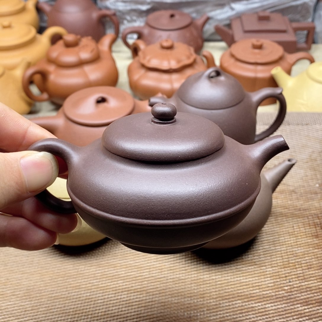 茶壶紫砂四号井紫泥