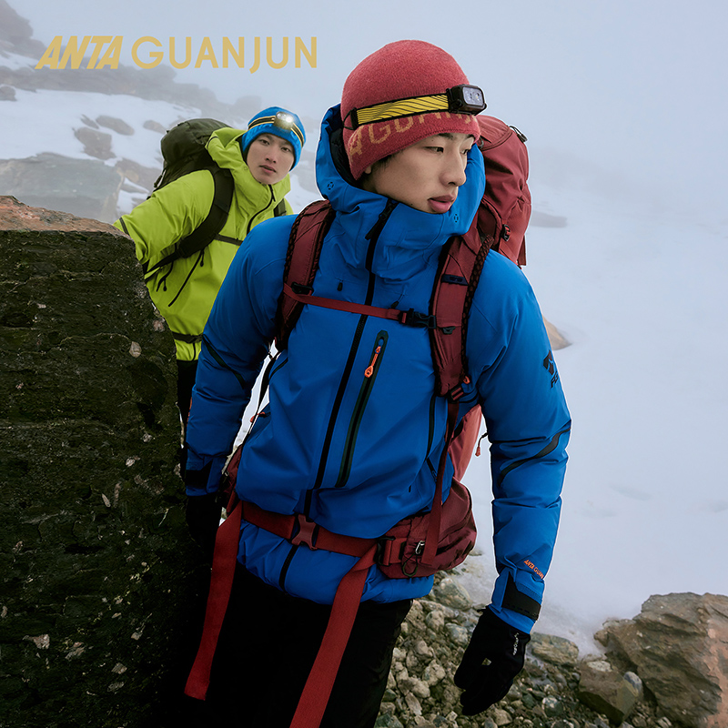 【防泼水】安踏冠军GORETEX黑标徒步男子冲锋衣户外徒步外套