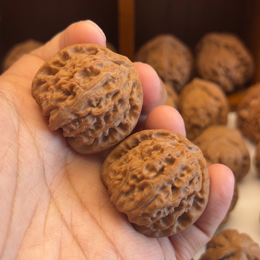 吊坠文玩核桃37三角白全品龟背点