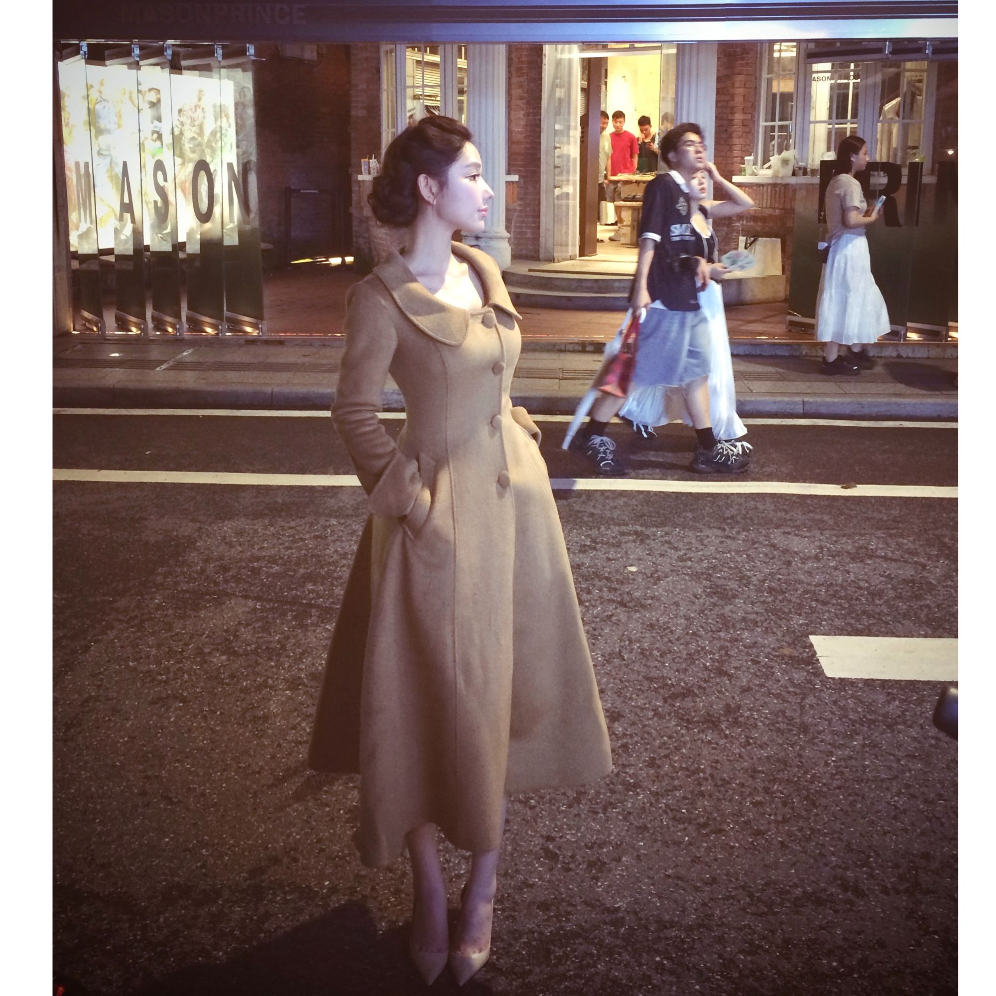 WW定制「矜贵限定」贵气气质显瘦网红轻奢修身法式小众设计感大衣