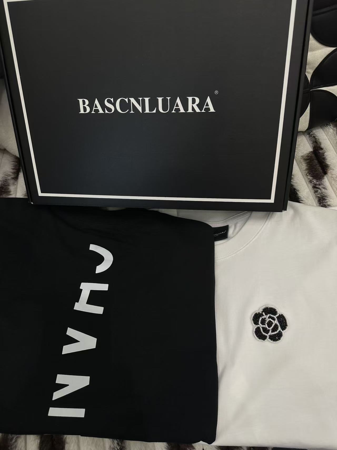 【2号链接】新款男士T恤宽松圆领轻奢休闲百搭设计师8598