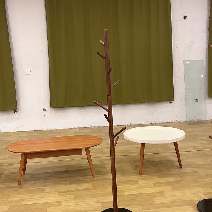 北美材福利黑胡桃木衣帽架不退不换