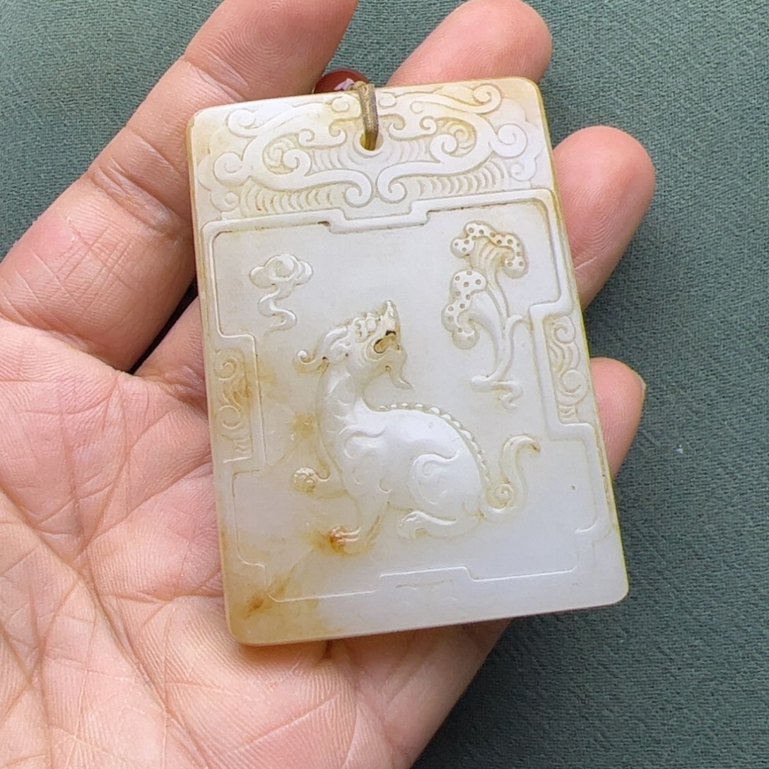 和田玉把件未镶嵌老*