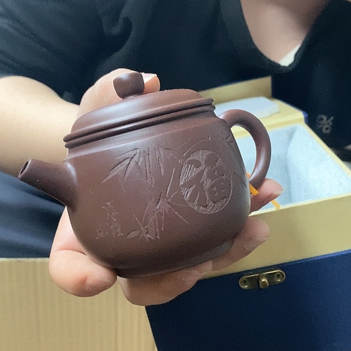 紫砂茶壶热热热风扇吹