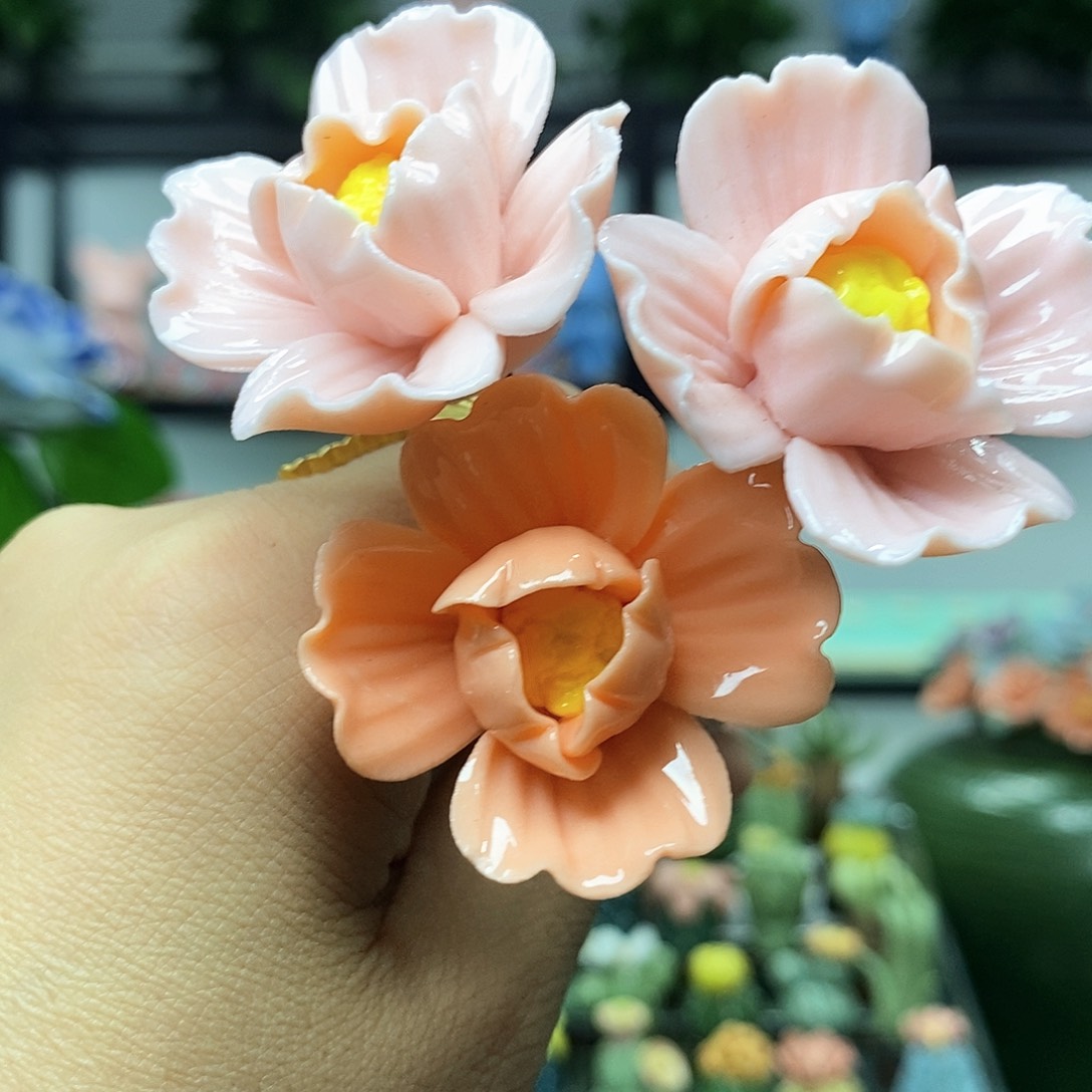 手工制作工艺品三朵花