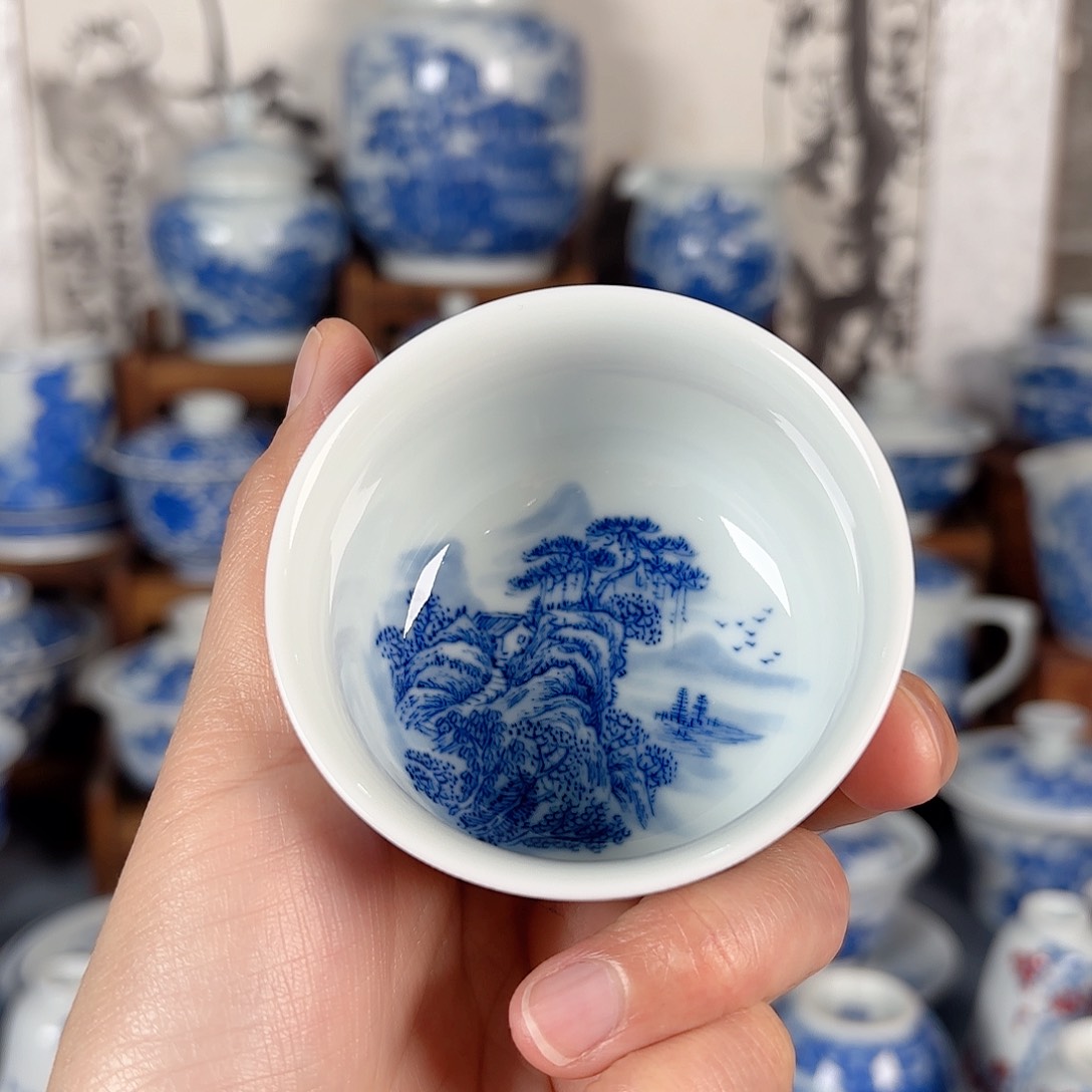 杯G****瑞青花瓷器手绘作品杯