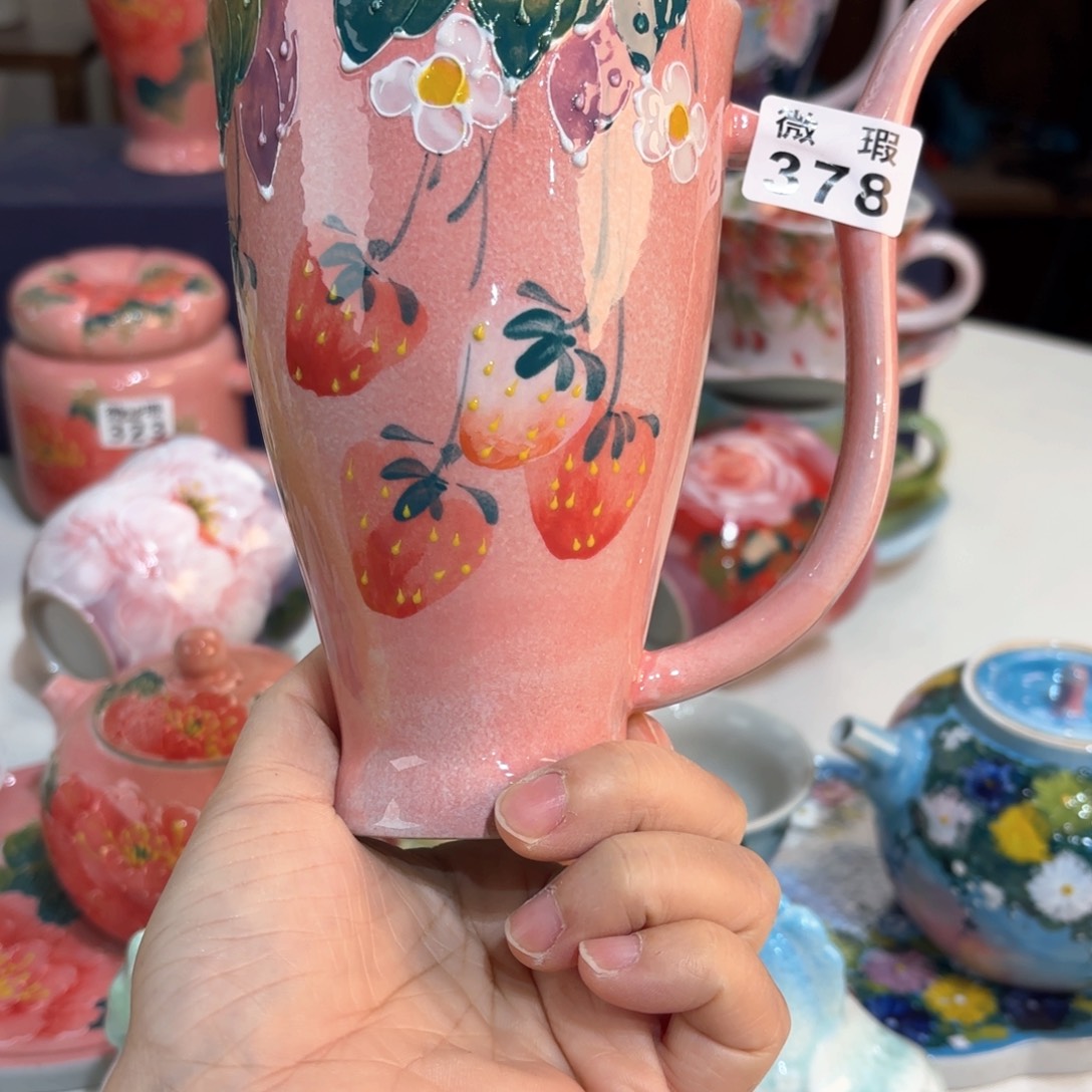 景德镇手绘高温釉下彩陶瓷茶具