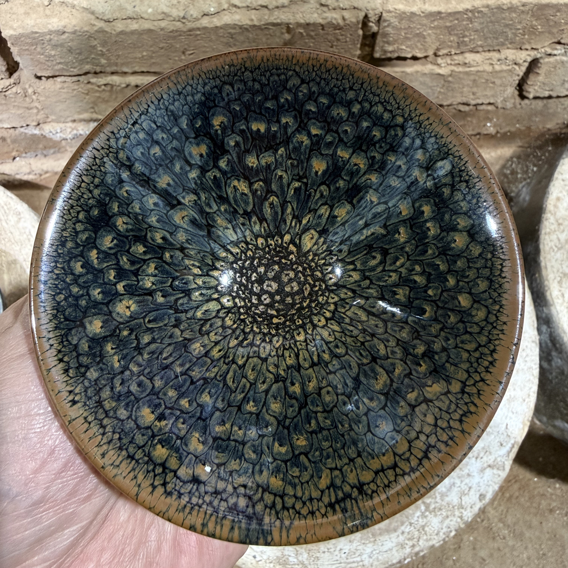 建盏主人杯【绿鹧鸪】 电烧专用茶具