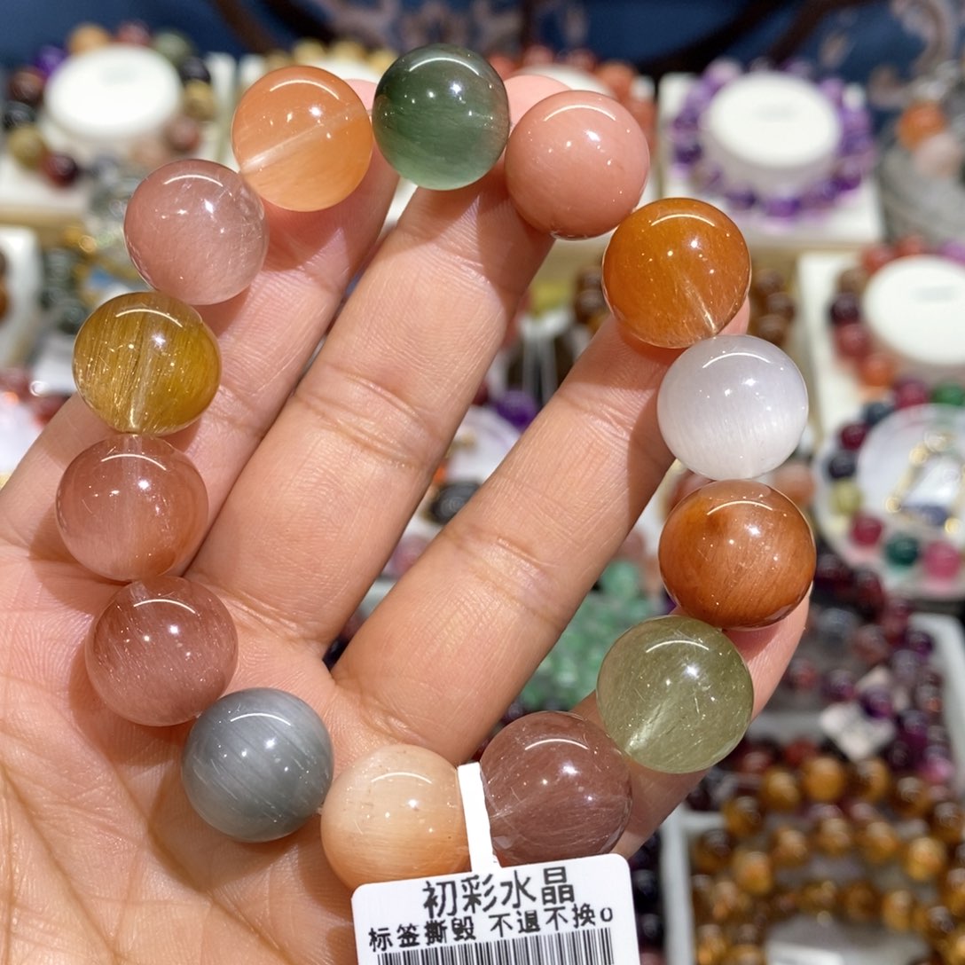 水晶手串未镶嵌彩兔毛14