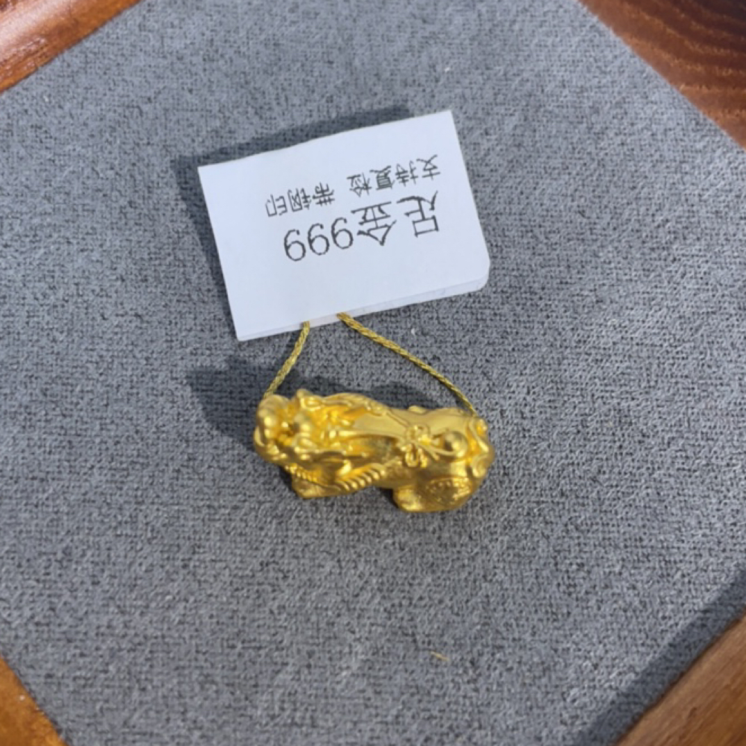 R01049貔貅足金999黄金转运珠