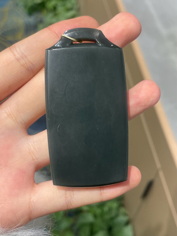 天然和田玉无事牌吊坠