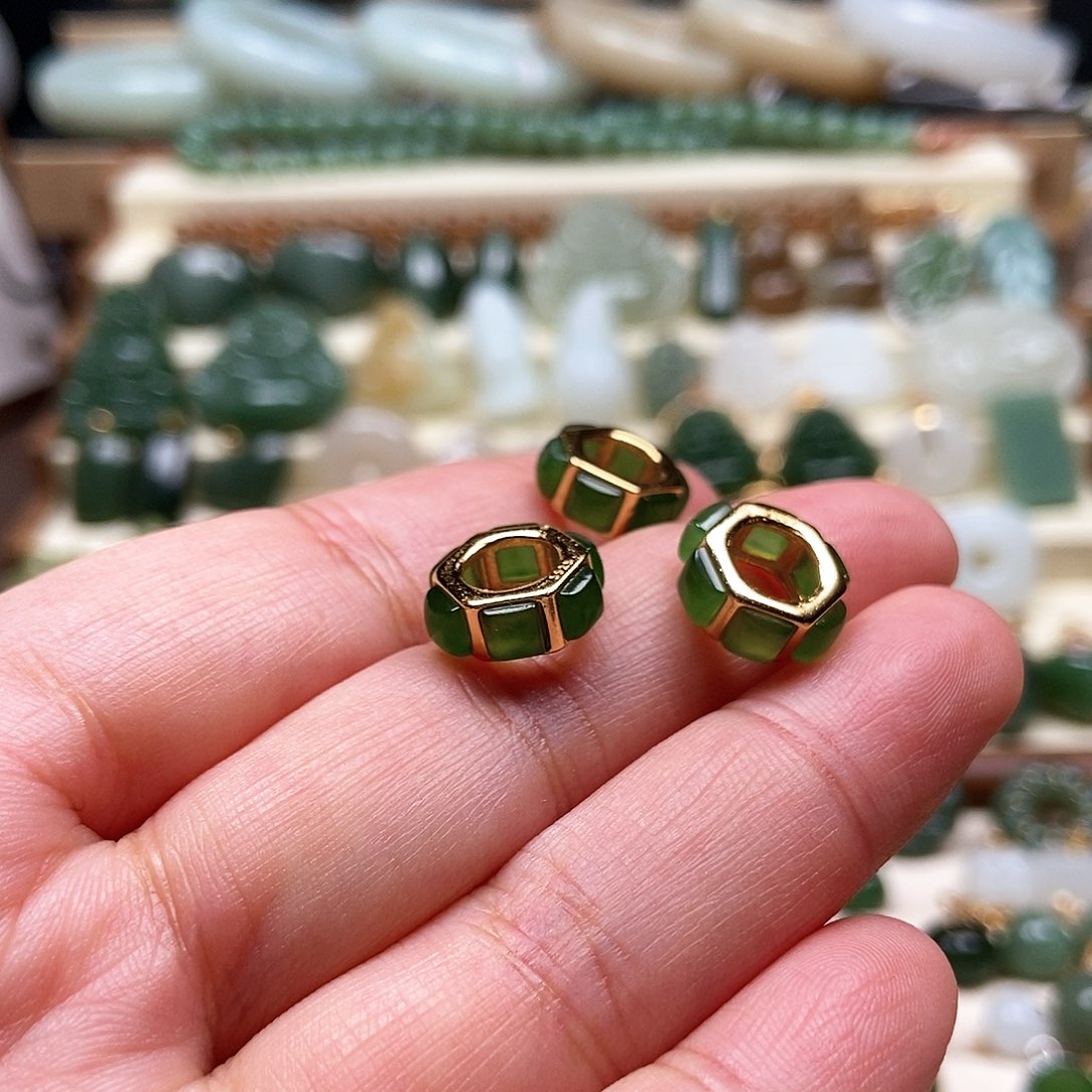 吊坠(不含链)银S925镶嵌和田玉