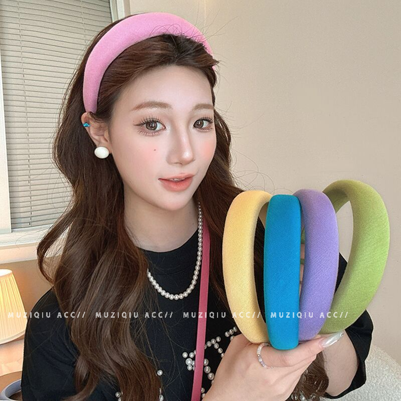 木子秋彩色入侵~韩系小清新发卡发箍ins高颅顶时尚洋气搭压发头箍