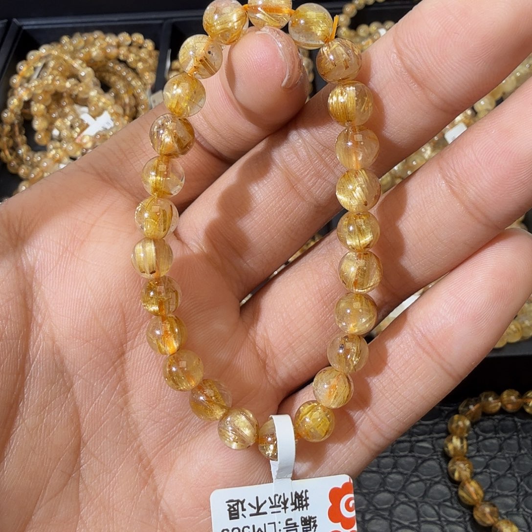 手链发晶未镶嵌天然金发晶