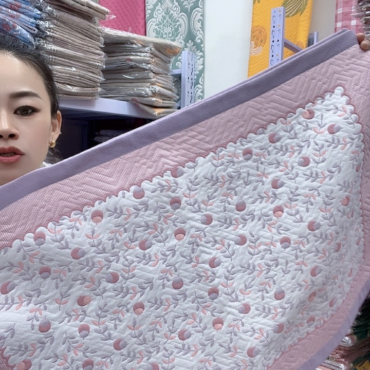 棉紫色小樱桃纯棉