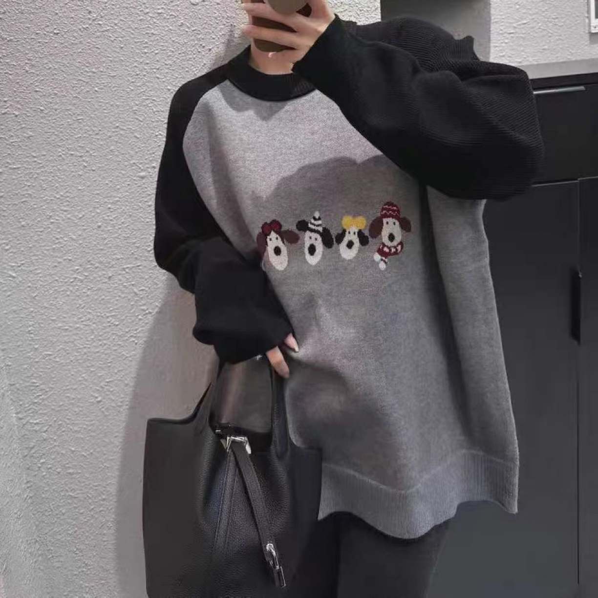 【MINZI敏子女装集合店】精选长款小狗毛衫
