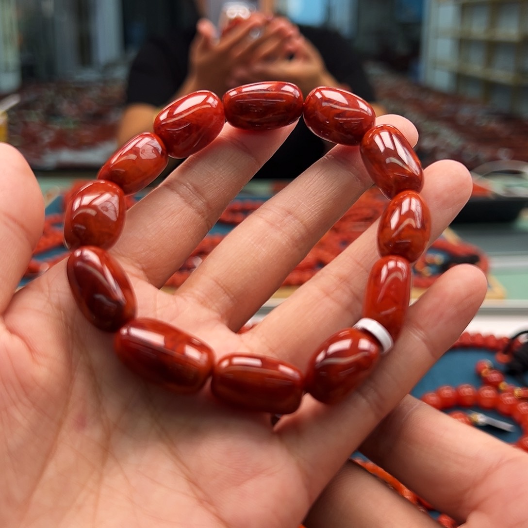 手链未镶嵌南红玛瑙瓦西火焰纹手串